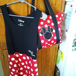 Minnie mouse Dress with Matching Purse